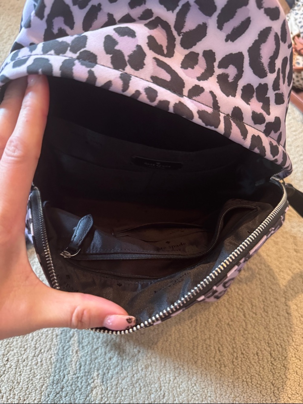 Kate spade leopard backpack - Picture 4 of 4